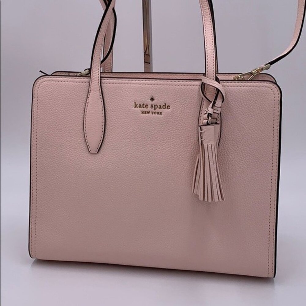 Euc Kate Spade Rowe Light Pink Leather Shoulder Bag Purse - Picture 3 of 13